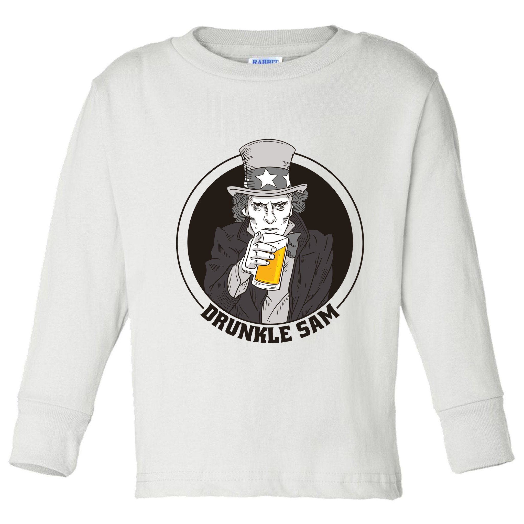 Uncle Sam Beer Toddler Long Sleeve Shirt