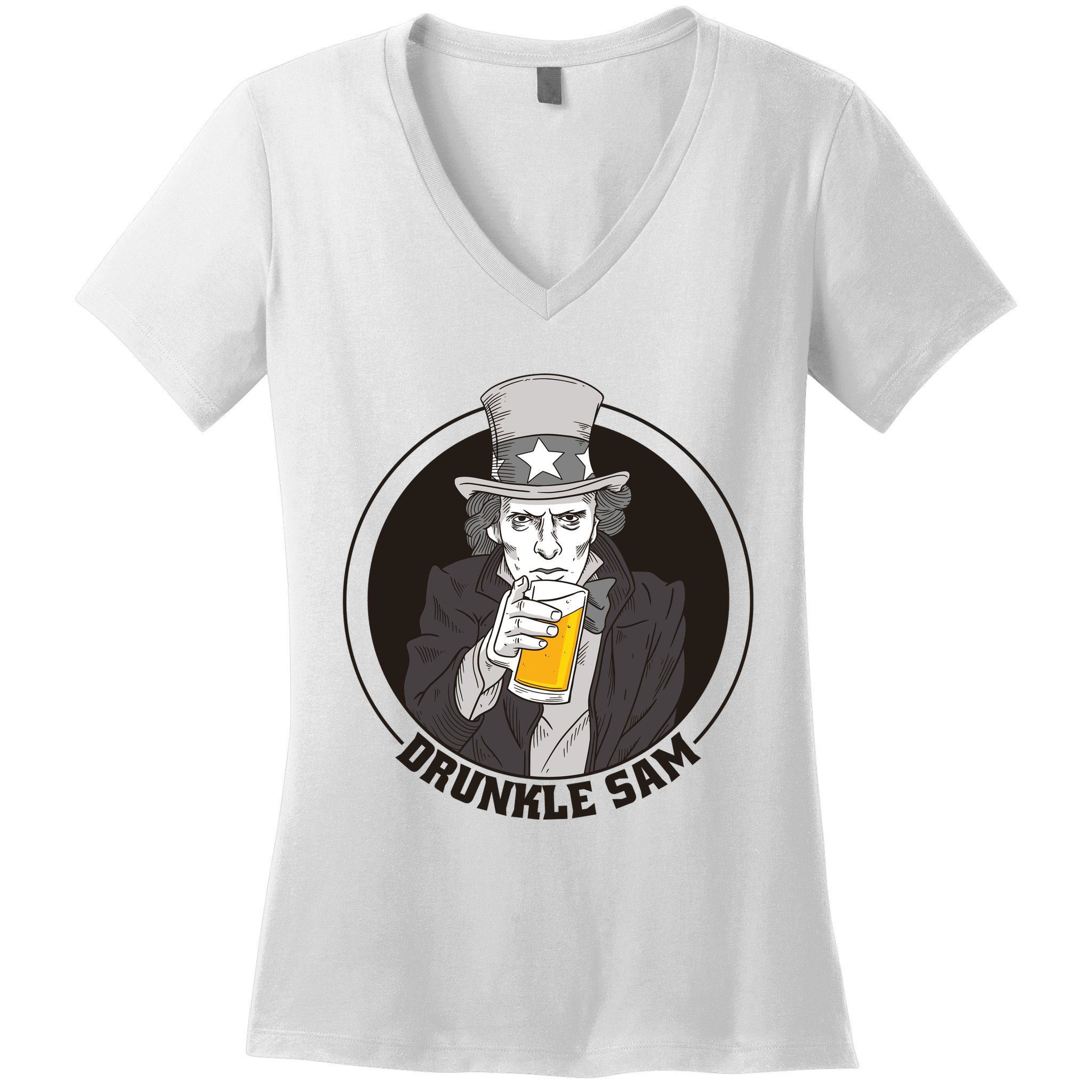 Uncle Sam Beer Women's V-Neck T-Shirt