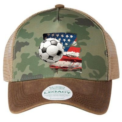 Usa Soccer Ball And Flag Legacy Tie Dye Trucker Hat