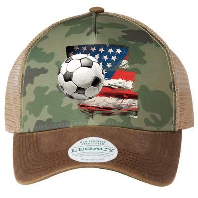 Usa Soccer Ball And Flag Legacy Tie Dye Trucker Hat