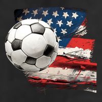 Usa Soccer Ball And Flag Adult Drive Performance Visor