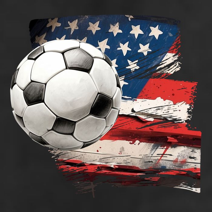 Usa Soccer Ball And Flag Adult Drive Performance Visor