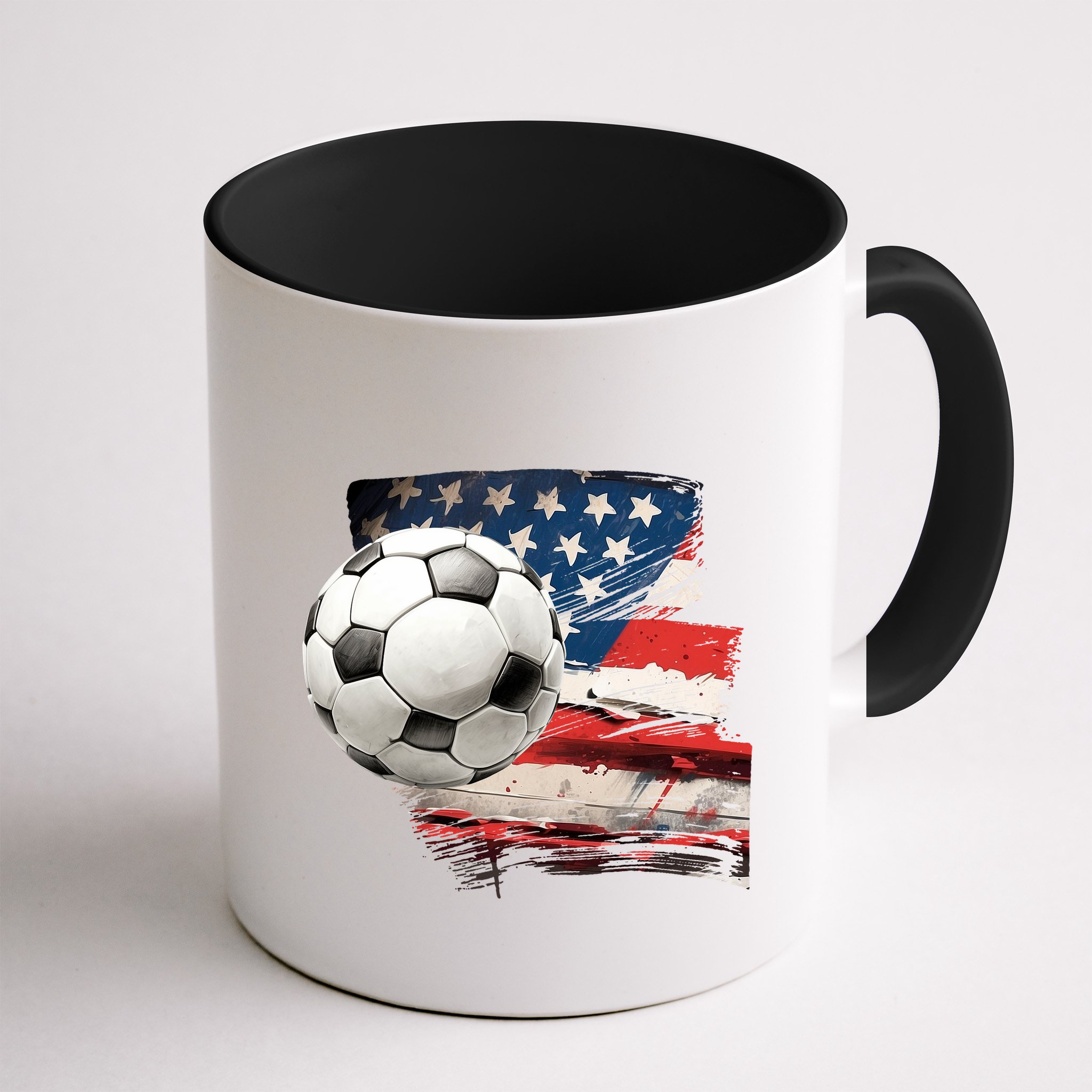 Usa Soccer Ball And Flag Mug