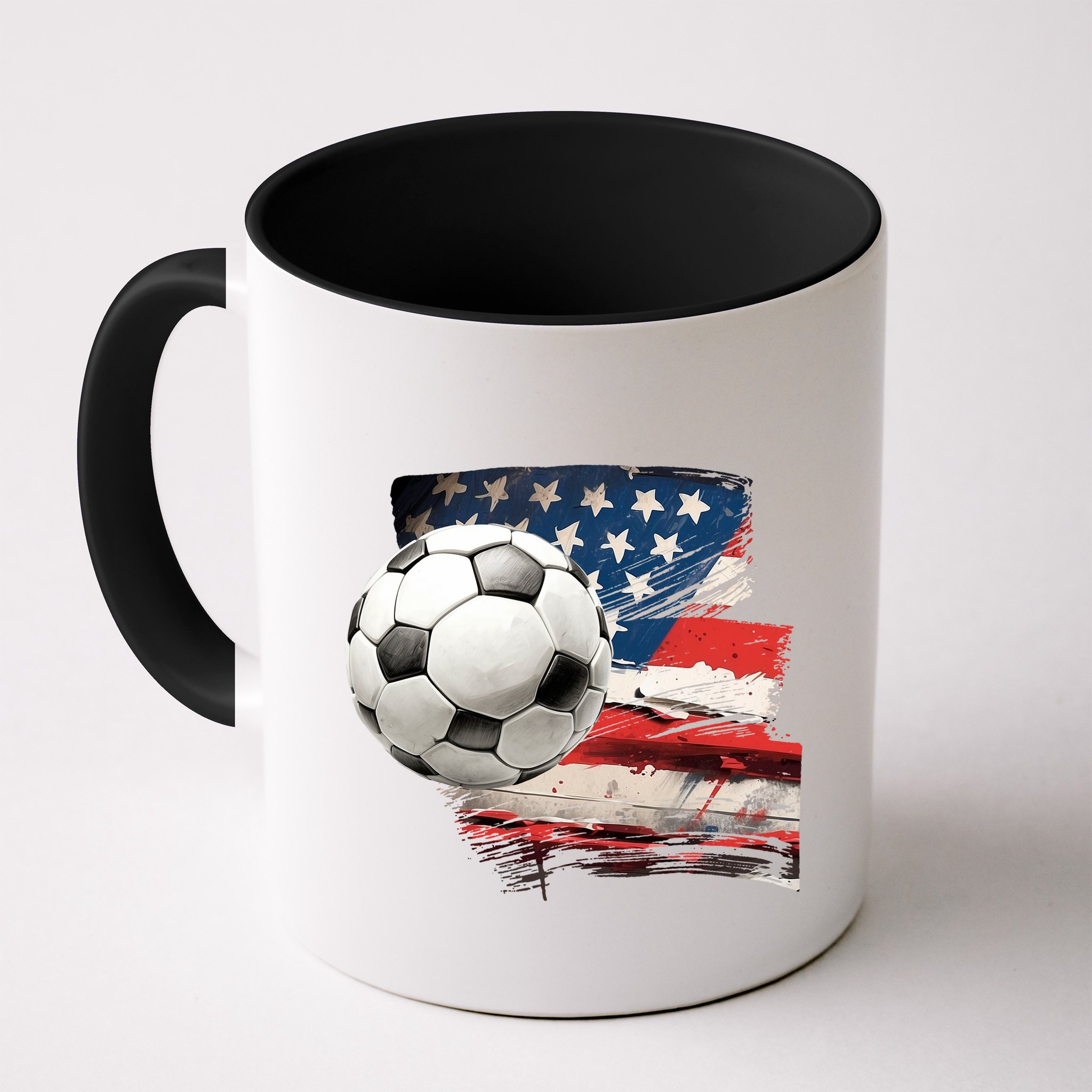 Usa Soccer Ball And Flag Mug