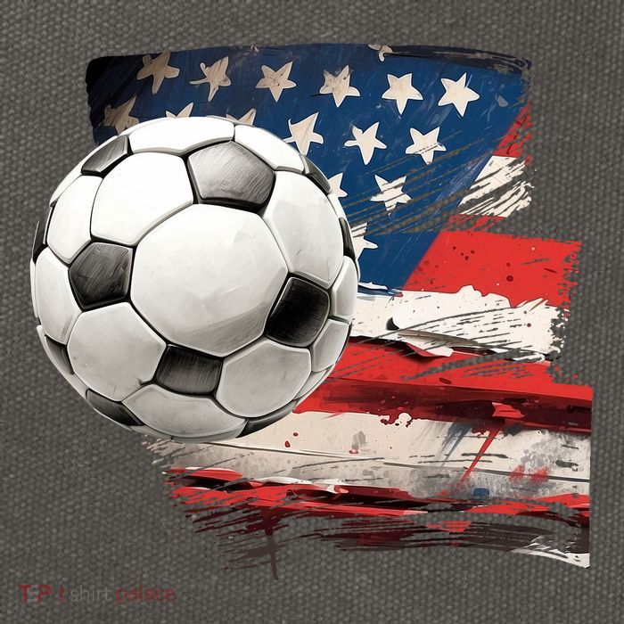 Usa Soccer Ball And Flag Cotton Canvas Backpack