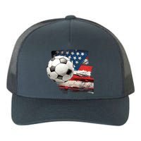 Usa Soccer Ball And Flag Yupoong Adult 5-Panel Trucker Hat