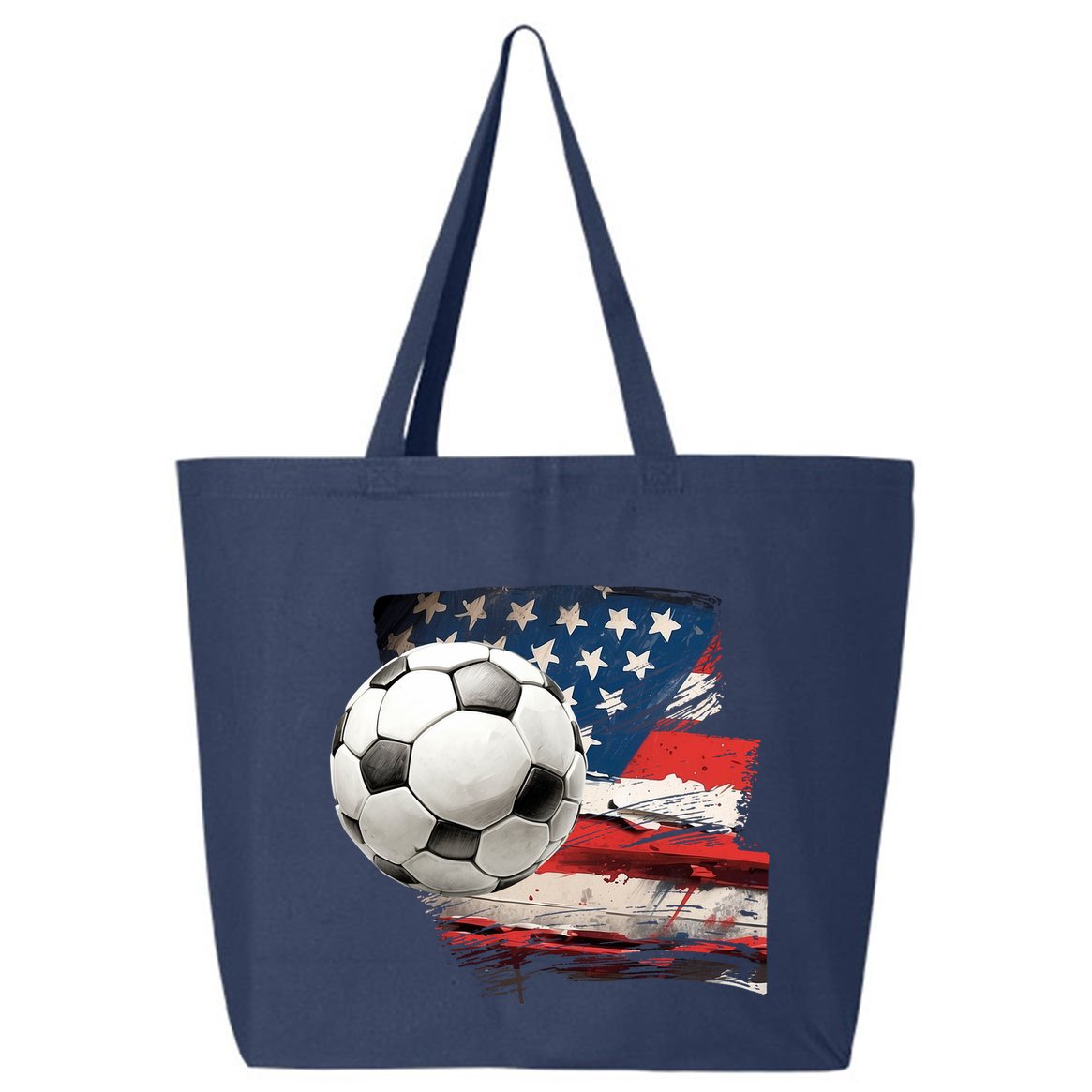 Usa Soccer Ball And Flag 25L Jumbo Tote