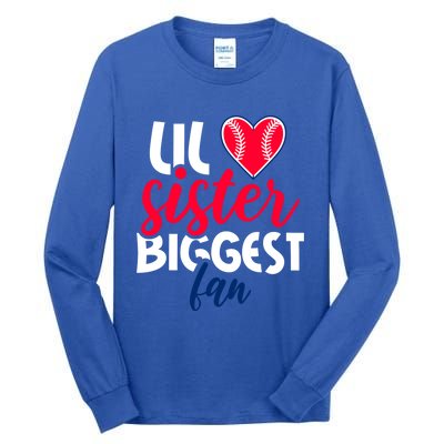 Ul Sister Biggest Fan In Baseball Meaningful Gift Tall Long Sleeve T-Shirt