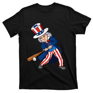 Uncle Sam Baseball 4th Of July Patriotic Kids Teens T-Shirt