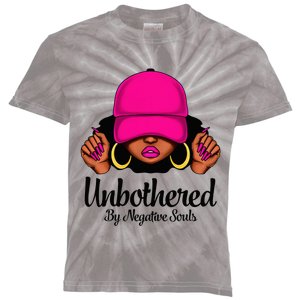 Unbothered Sassy Black Queen African American Kids Tie-Dye T-Shirt