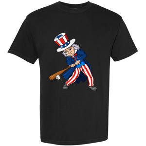 Uncle Sam Baseball 4th Of July Patriotic Garment-Dyed Heavyweight T-Shirt