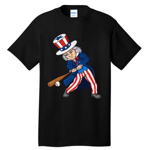 Uncle Sam Baseball 4th Of July Patriotic Tall T-Shirt