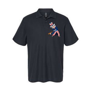 Uncle Sam Baseball 4th Of July Patriotic Softstyle Adult Sport Polo