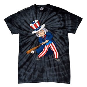 Uncle Sam Baseball 4th Of July Patriotic Tie-Dye T-Shirt