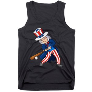 Uncle Sam Baseball 4th Of July Patriotic Tank Top