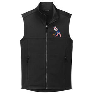 Uncle Sam Baseball 4th Of July Patriotic Collective Smooth Fleece Vest