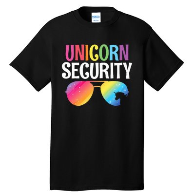 Unicorn Security Birthday Family Halloween Costume Mom Dad Tall T-Shirt