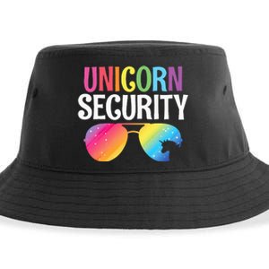 Unicorn Security Birthday Family Halloween Costume Mom Dad Sustainable Bucket Hat