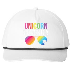 Unicorn Security Birthday Family Halloween Costume Mom Dad Snapback Five-Panel Rope Hat