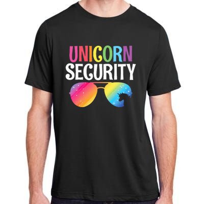 Unicorn Security Birthday Family Halloween Costume Mom Dad Adult ChromaSoft Performance T-Shirt