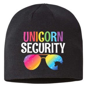 Unicorn Security Birthday Family Halloween Costume Mom Dad Sustainable Beanie