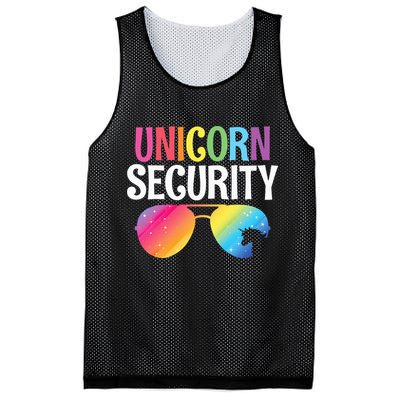 Unicorn Security Birthday Family Halloween Costume Mom Dad Mesh Reversible Basketball Jersey Tank