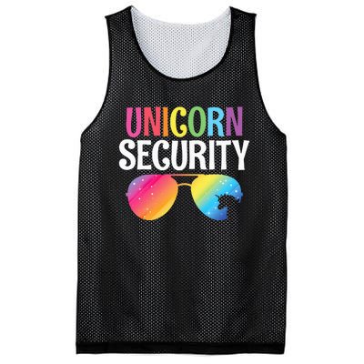 Unicorn Security Birthday Family Halloween Costume Mom Dad Mesh Reversible Basketball Jersey Tank