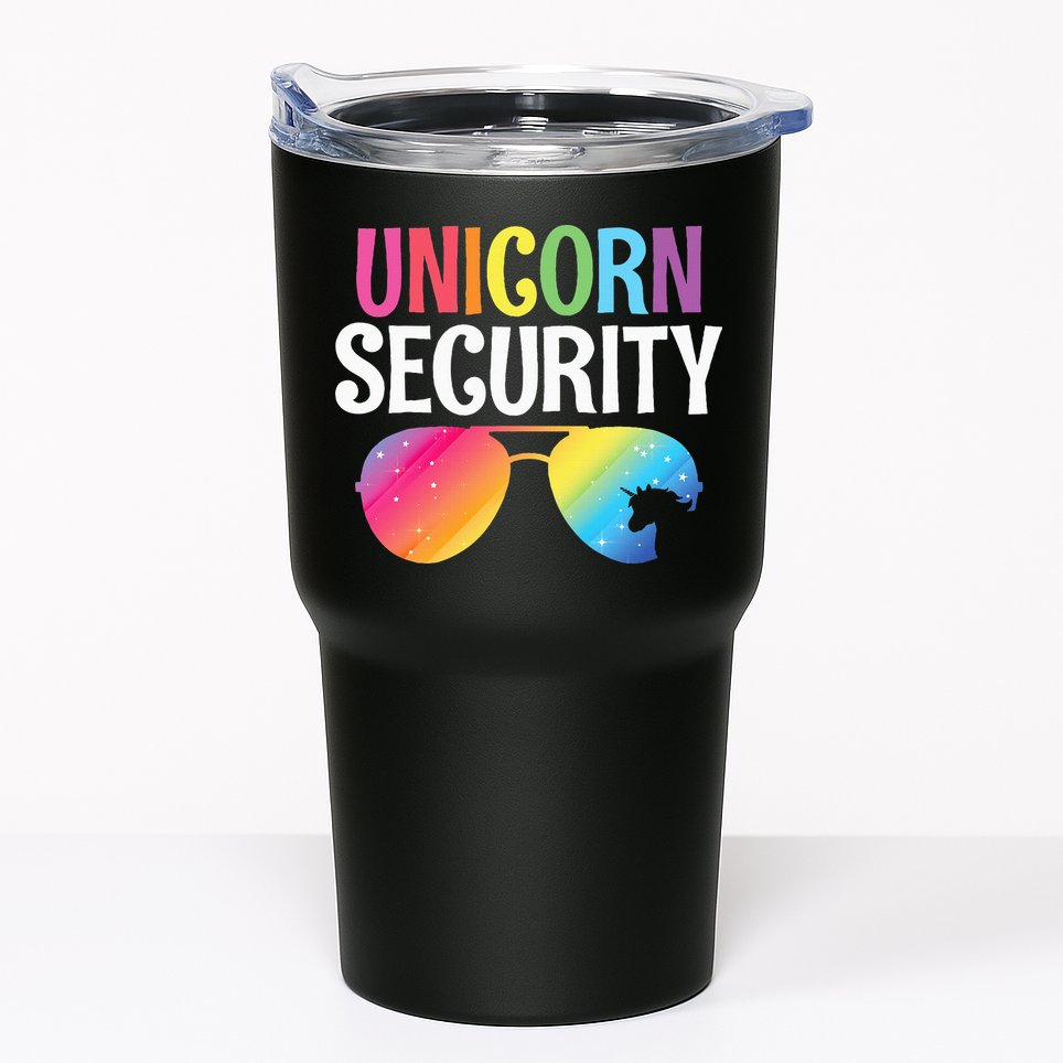 Unicorn Security Birthday Family Halloween Costume Mom Dad Tumbler