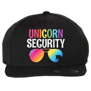 Unicorn Security Birthday Family Halloween Costume Mom Dad Wool Snapback Cap