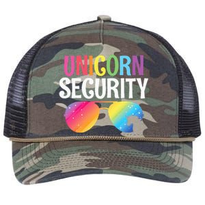 Unicorn Security Birthday Family Halloween Costume Mom Dad Retro Rope Trucker Hat Cap