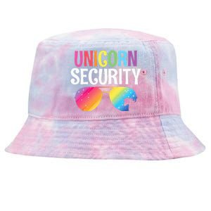 Unicorn Security Birthday Family Halloween Costume Mom Dad Tie-Dyed Bucket Hat