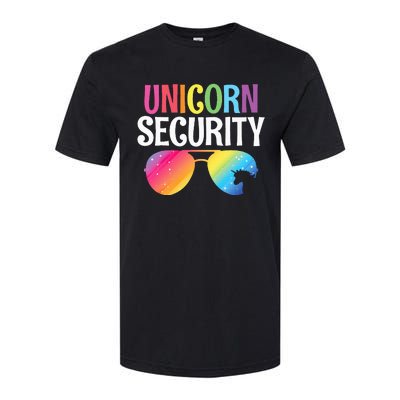 Unicorn Security Birthday Family Halloween Costume Mom Dad Softstyle CVC T-Shirt