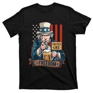 Uncle Sam Beer Tastes Like Freedom 4th of July T-Shirt