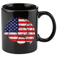 USA Soccer Ball Flag Jersey 11oz C Handle Ceramic Mug