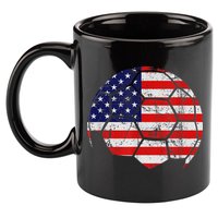 USA Soccer Ball Flag Jersey 11oz C Handle Ceramic Mug