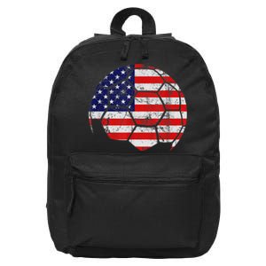 USA Soccer Ball Flag Jersey 16 in Basic Backpack