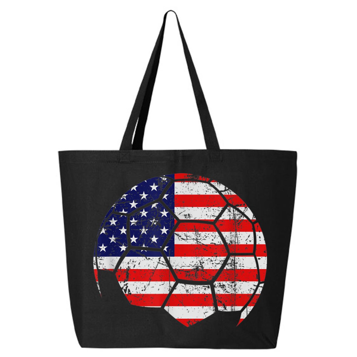 USA Soccer Ball Flag Jersey 25L Jumbo Tote
