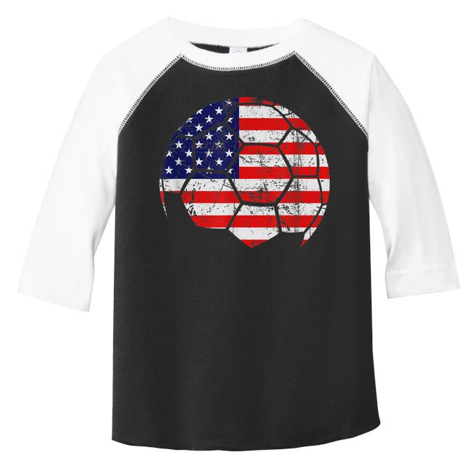 USA Soccer Ball Flag Jersey Toddler Fine Jersey T-Shirt