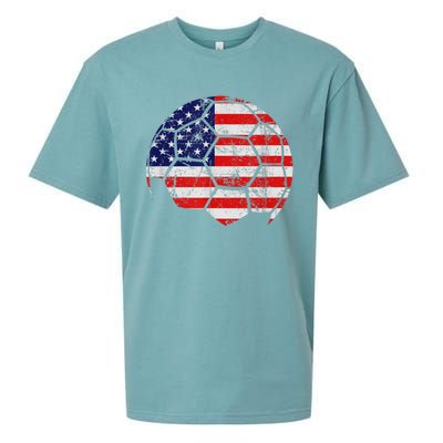 USA Soccer Ball Flag Jersey Sueded Cloud Jersey T-Shirt