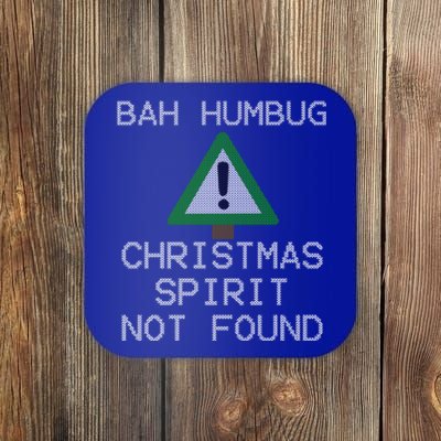 Ugly Sweater Bah Humbug Christmas Spirit Error 404 Gift Coaster