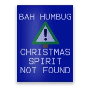 Ugly Sweater Bah Humbug Christmas Spirit Error 404 Gift Poster