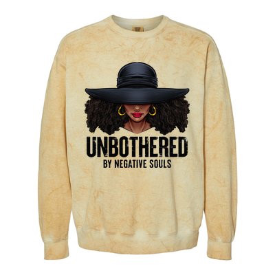 Unbothered Sassy Black Queen African American Ladies Gifts Colorblast Crewneck Sweatshirt