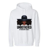 Unbothered Sassy Black Queen African American Ladies Gifts Garment-Dyed Fleece Hoodie