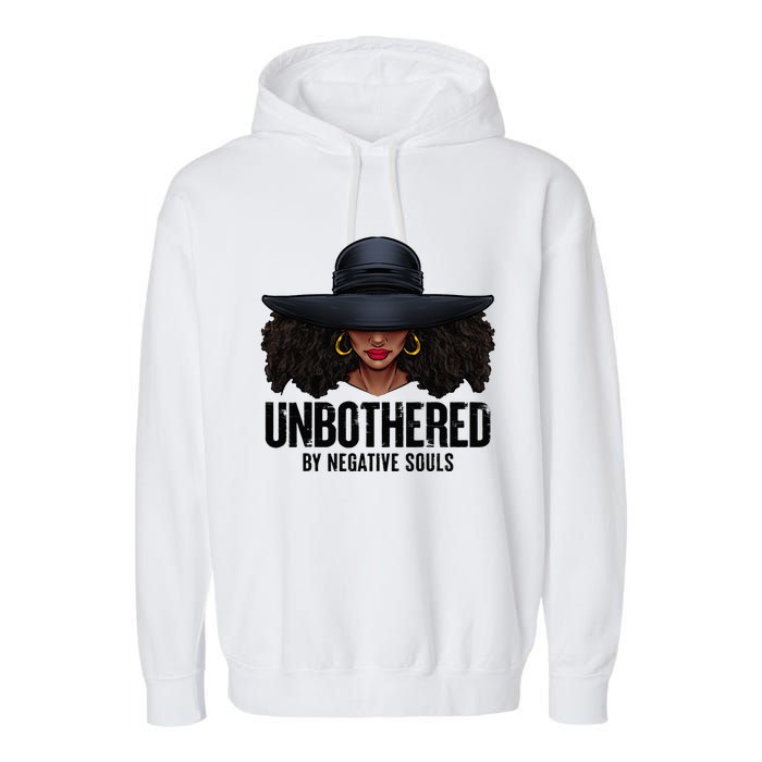 Unbothered Sassy Black Queen African American Ladies Gifts Garment-Dyed Fleece Hoodie