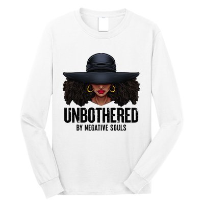 Unbothered Sassy Black Queen African American Ladies Gifts Long Sleeve Shirt