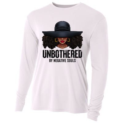 Unbothered Sassy Black Queen African American Ladies Gifts Cooling Performance Long Sleeve Crew