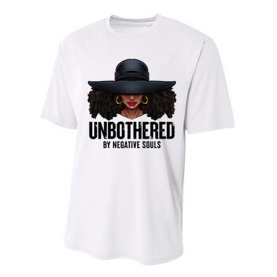 Unbothered Sassy Black Queen African American Ladies Gifts Performance Sprint T-Shirt