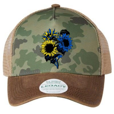 Ukraine Sunflower Blue Yellow Ukrainian Flag Support Ukraine Gift Legacy Tie Dye Trucker Hat