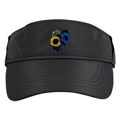 Ukraine Sunflower Blue Yellow Ukrainian Flag Support Ukraine Gift Adult Drive Performance Visor