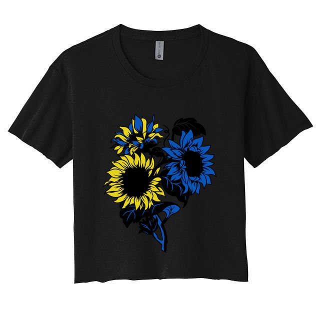 Ukraine Sunflower Blue Yellow Ukrainian Flag Support Ukraine Gift Crop Top